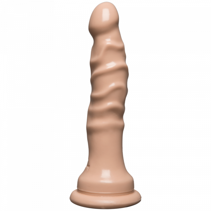 Slimline Dong met Zuignap - 4,5 / 11 cm - Vanille - Afbeelding 2