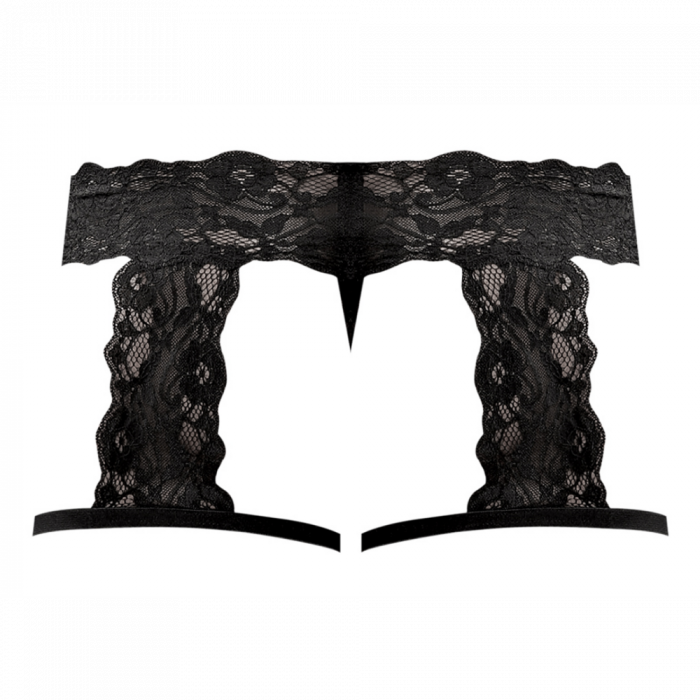 G-String Garter Short - S/M - Zwart - Afbeelding 3