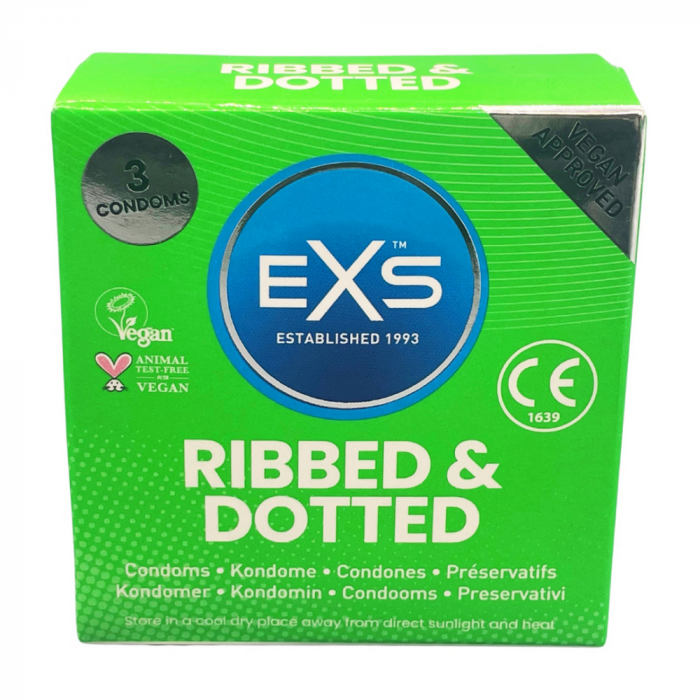 EXS Ribbed Dotted en Flared - Condoms - 3 Stuks - Afbeelding 3