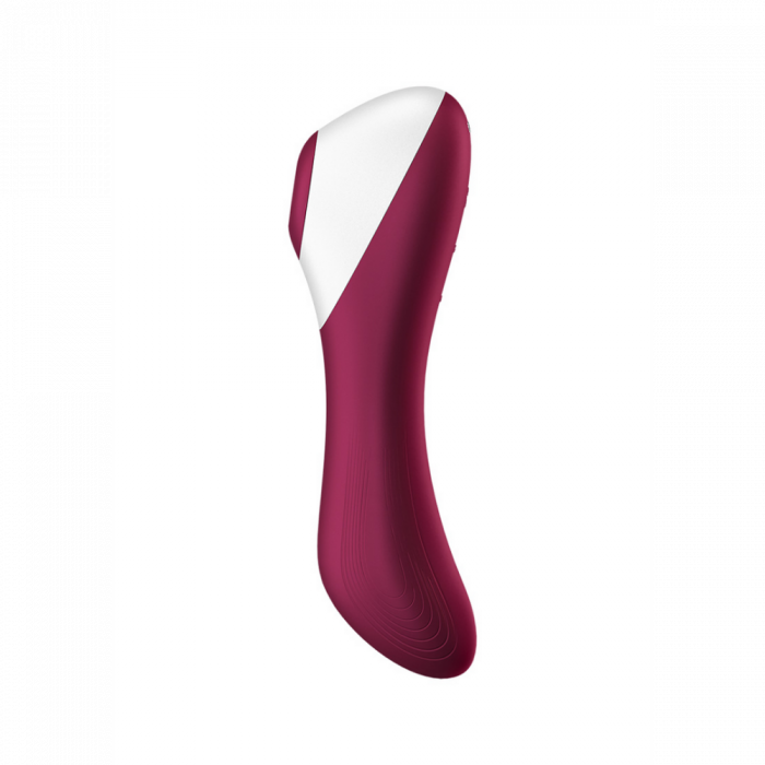 Dual Crush - Invoegbare Dubbele Luchtdruk Vibrator - Wijnrood - Afbeelding 2