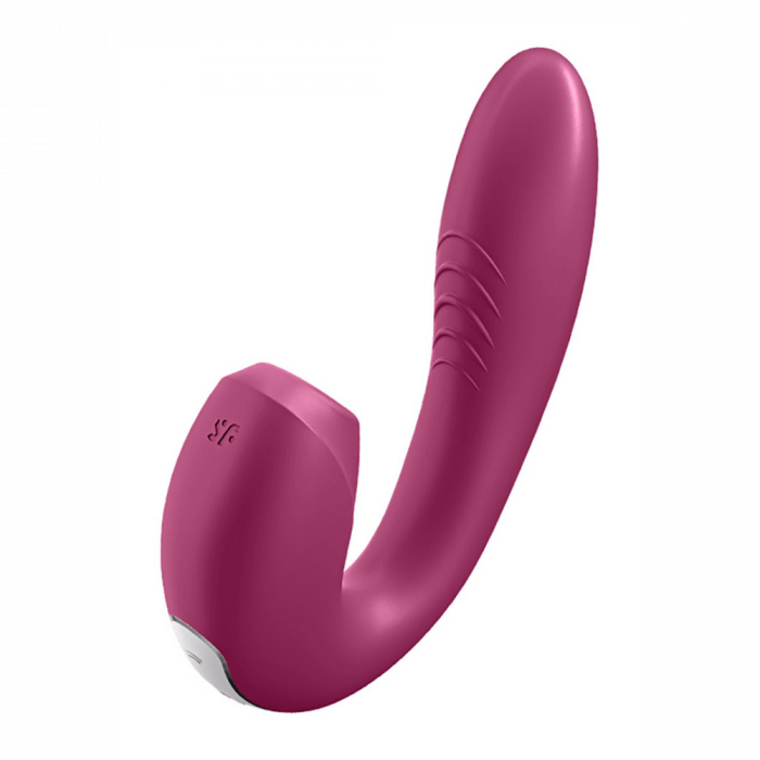Sunray - Insteekbare Dubbele Luchtpuls Vibrator - Berry - Afbeelding 3