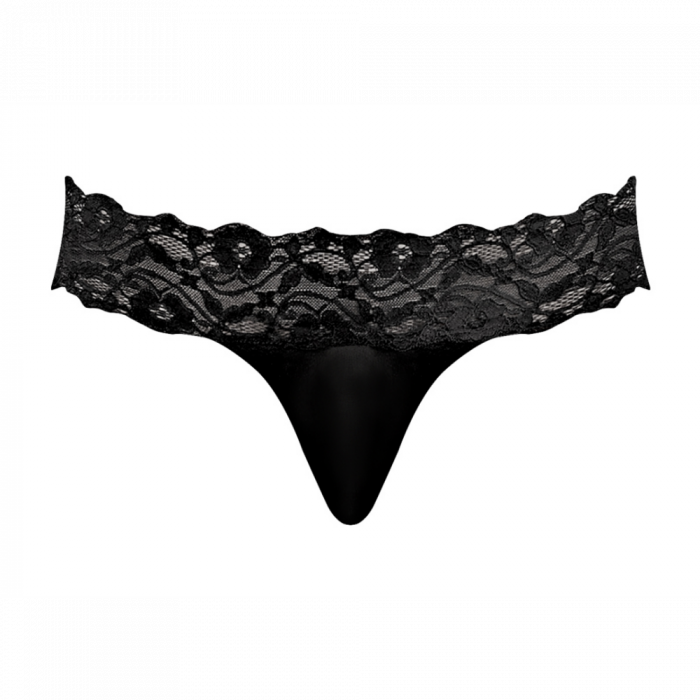 Micro Thong Pinch Back - L/XL - Zwart - Afbeelding 4