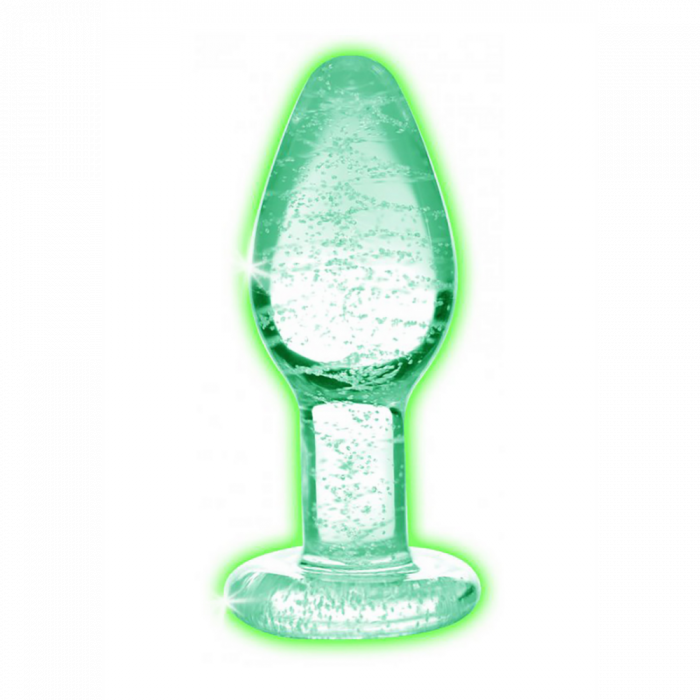Glow-In-The-Dark - Glazen Buttplug - Klein - Afbeelding 4