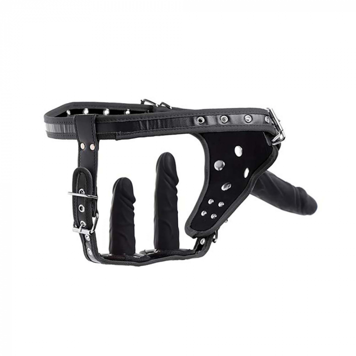 Harnas met Double Penetration Strap-On - Afbeelding 4