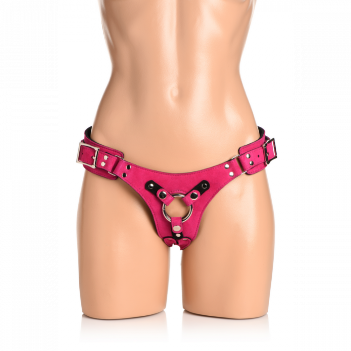 Bodice Deluxe - Leren Korset Harnas - Paars - Afbeelding 3