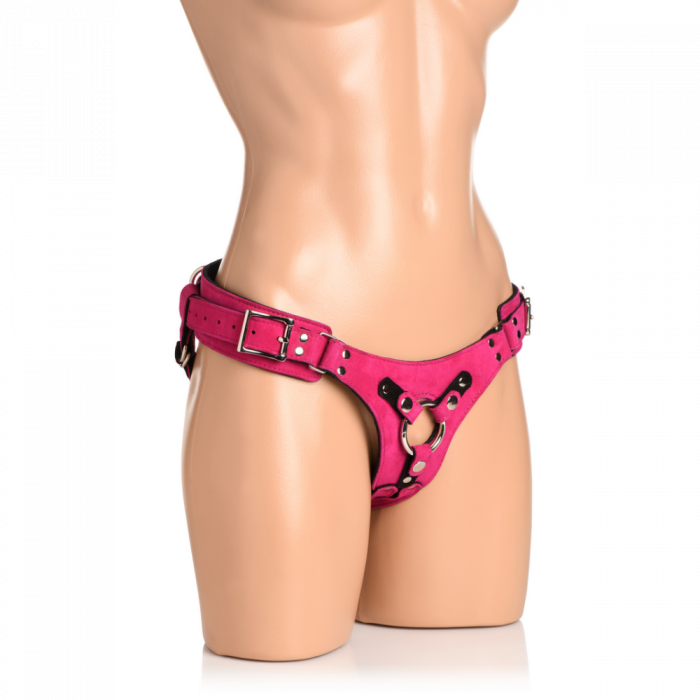 Bodice Deluxe - Leren Korset Harnas - Paars - Afbeelding 4