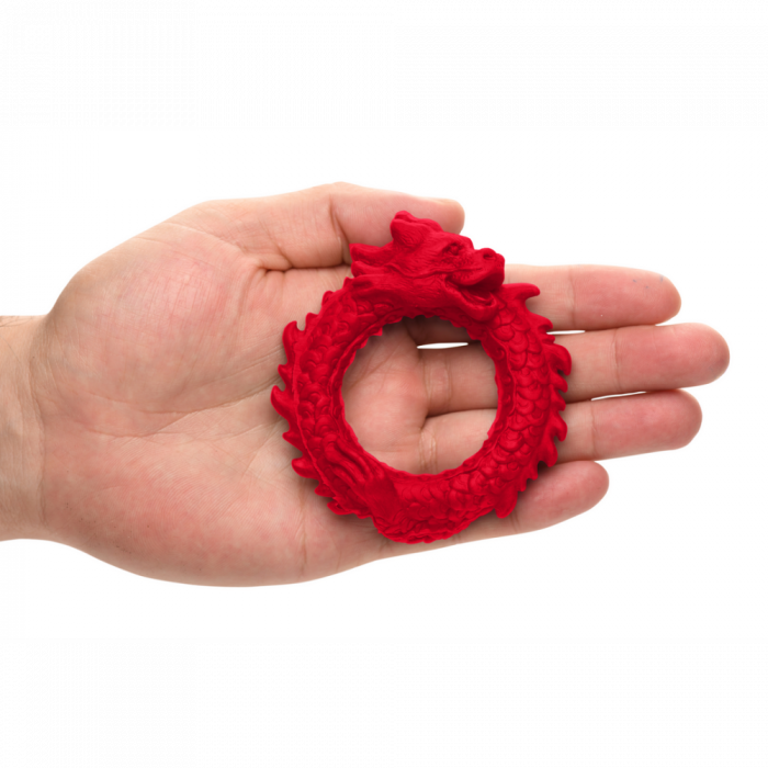 Rise of the Dragon - Siliconen Cockring - Rood - Afbeelding 5