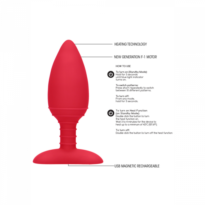 Glow - Heating Anal Butt Plug - Afbeelding 5