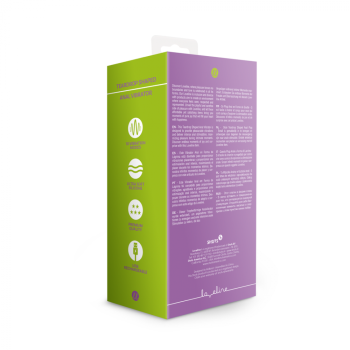 Druppelvormige Anaal Vibrator - Helder Paars - Afbeelding 2