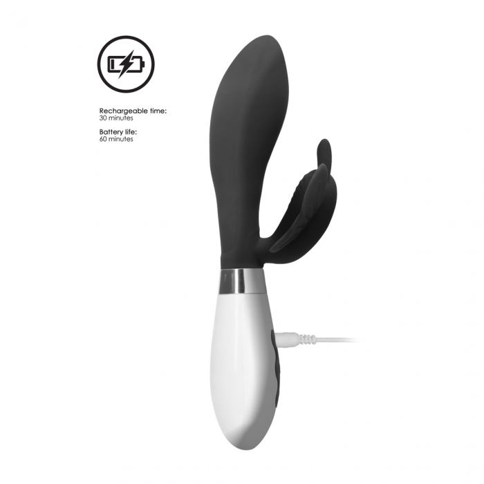 Alexios - Oplaadbare Rabbit Vibrator - Zwart - Afbeelding 5