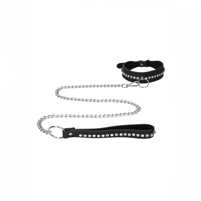 Diamanten Halsband met Leash - Afbeelding 3
