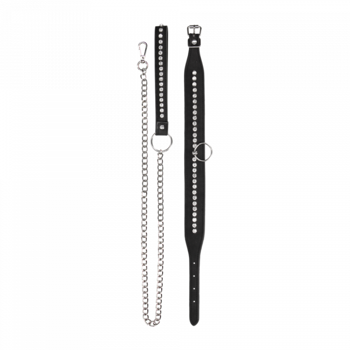 Diamanten Halsband met Leash - Afbeelding 4