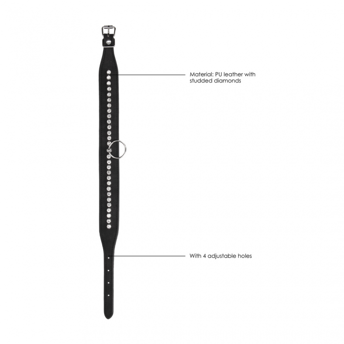 Diamanten Halsband met Leash - Afbeelding 5