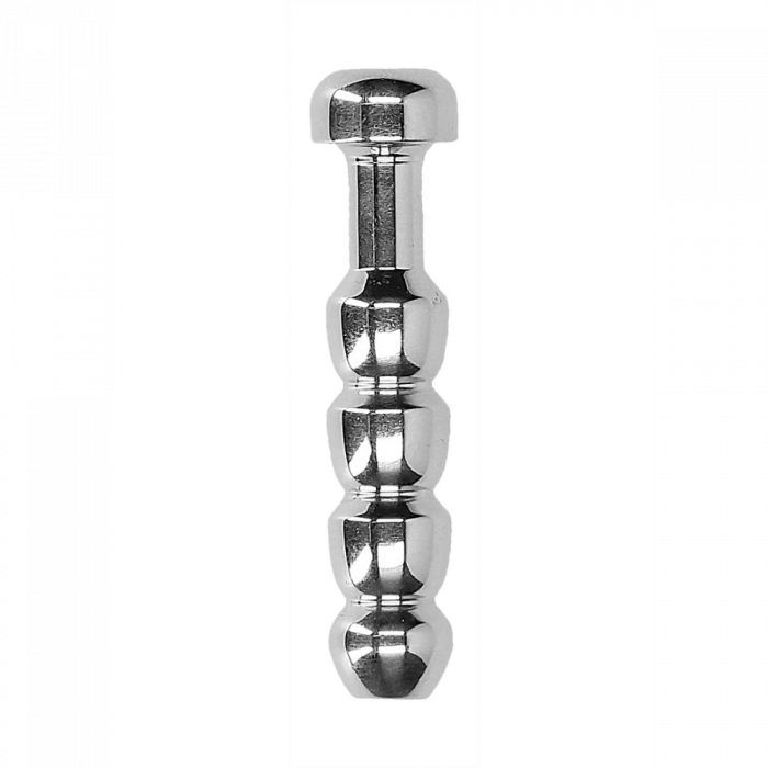 Ribbed Hollow Penis Plug - 0.4 / 10 mm - Afbeelding 3