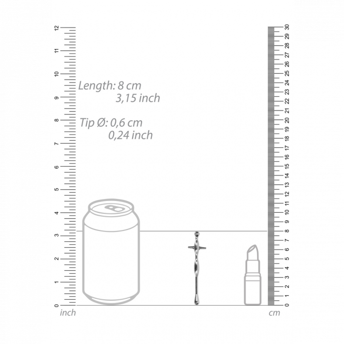Penis Plug with Ribs - 0.2 / 6 mm - Afbeelding 2