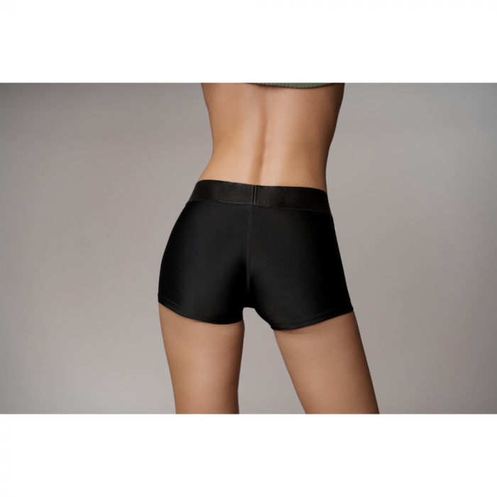 Vibrerende Strap-on Boxer - XS/S - Zwart - Afbeelding 4