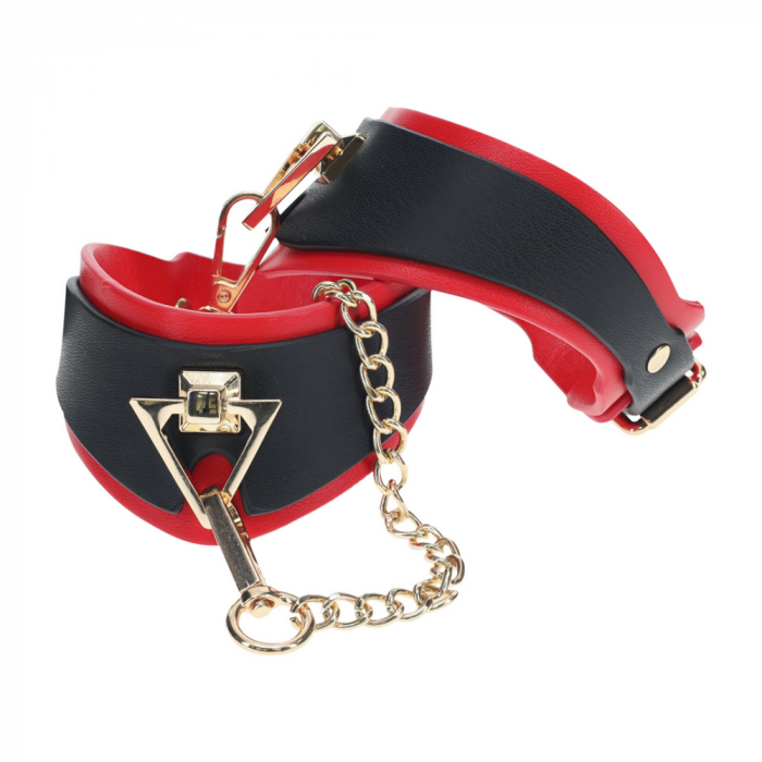 Milan Collectie - Beenmanchetten - Zwart/Rood - Afbeelding 3