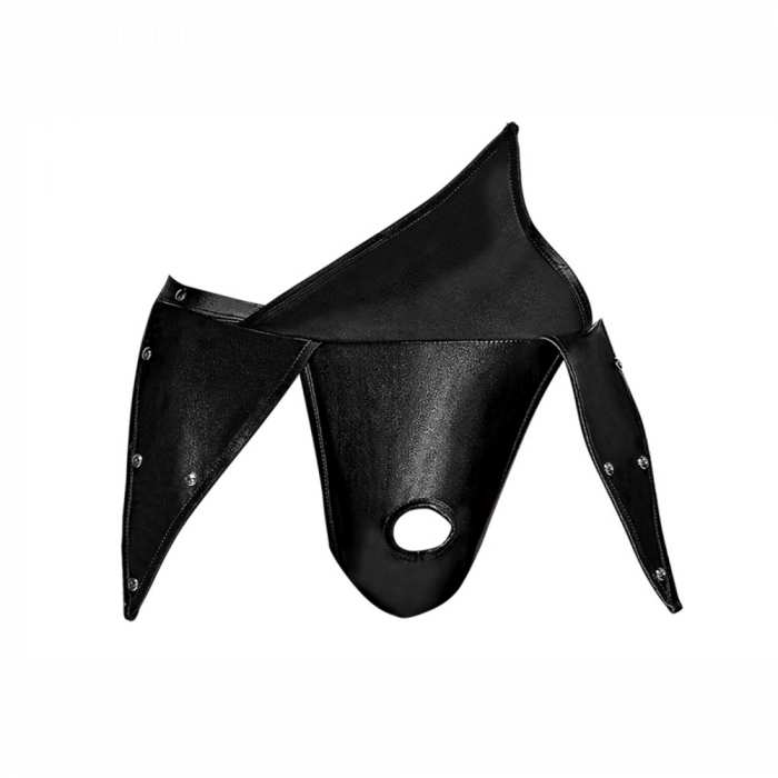 Eros - Gladiator Kilt Ontwerp met een Aangekleed Thong - S/M - Zwart - Afbeelding 2