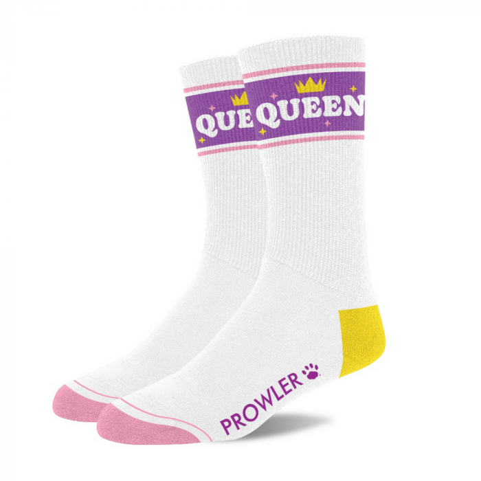 Queen Sokken - Wit/Paarse - Afbeelding 2