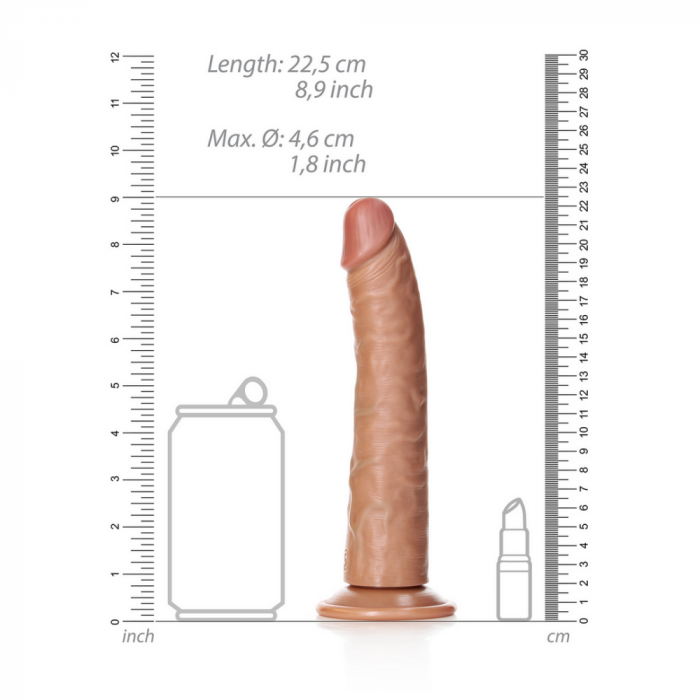 Slank Realistisch Dildo met Zuignap - 8 / 20,5 cm - Afbeelding 5