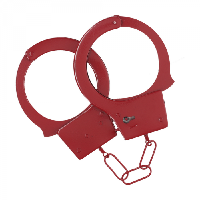 Classic metalen handboeien - Rood - Afbeelding 2
