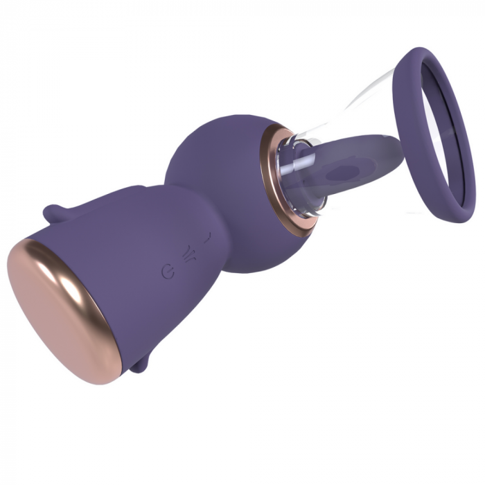 Exquisite - Oplaadbare Vulva en Borst Pomp - Paars - Afbeelding 2
