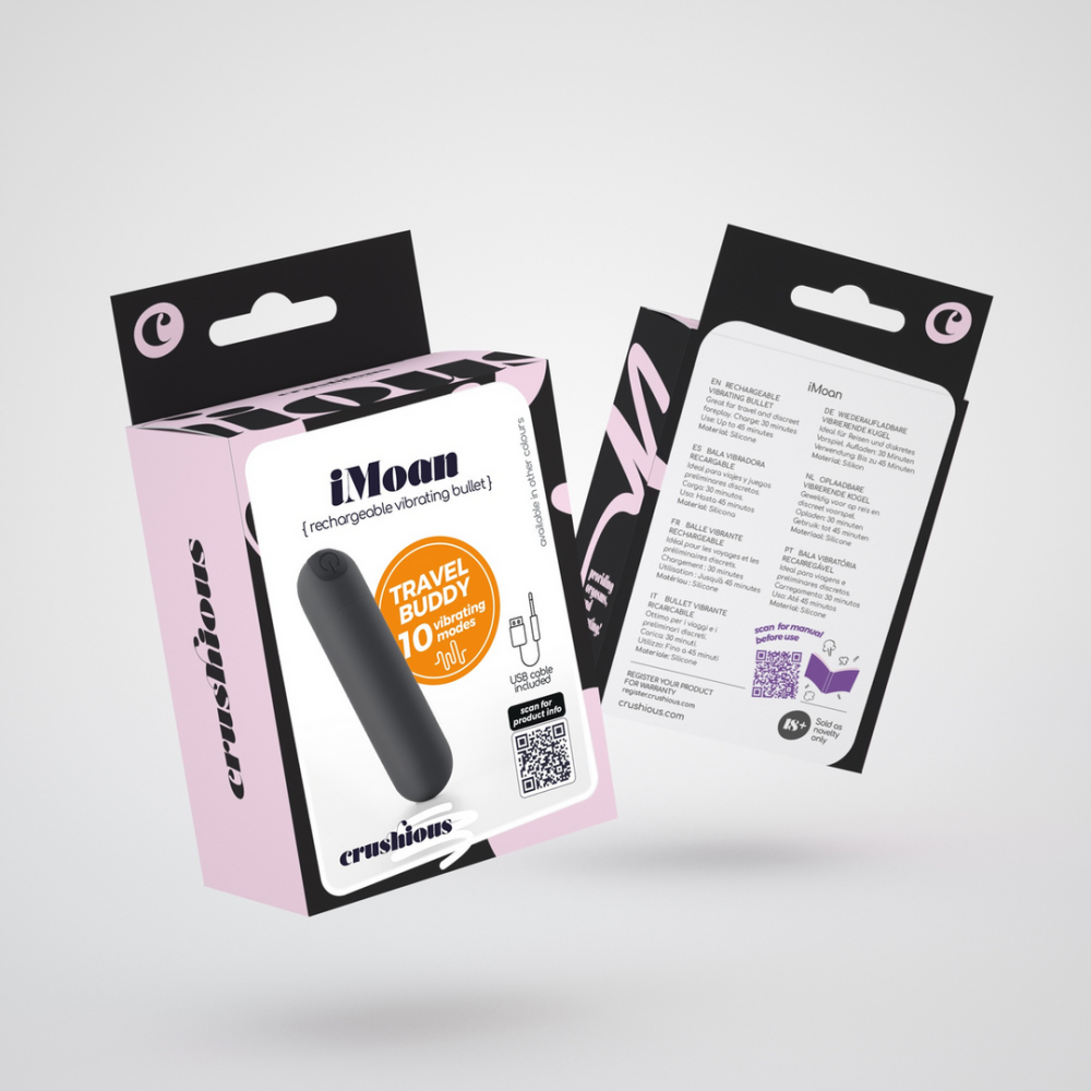 iMoan - Oplaadbare Vibrerende Bullet - Zwart - Afbeelding 2