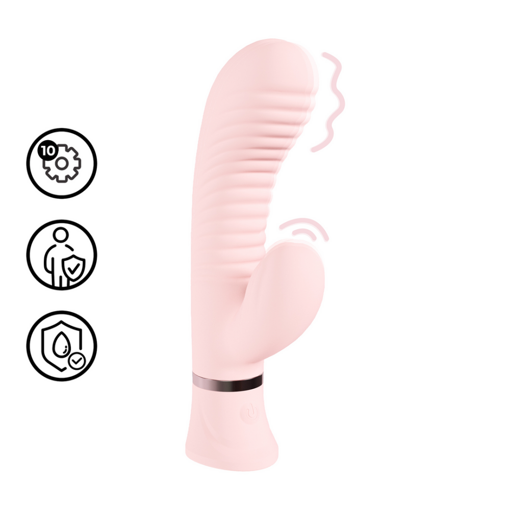 Mystique - Geribbelde Konijnen Vibrator - Roze