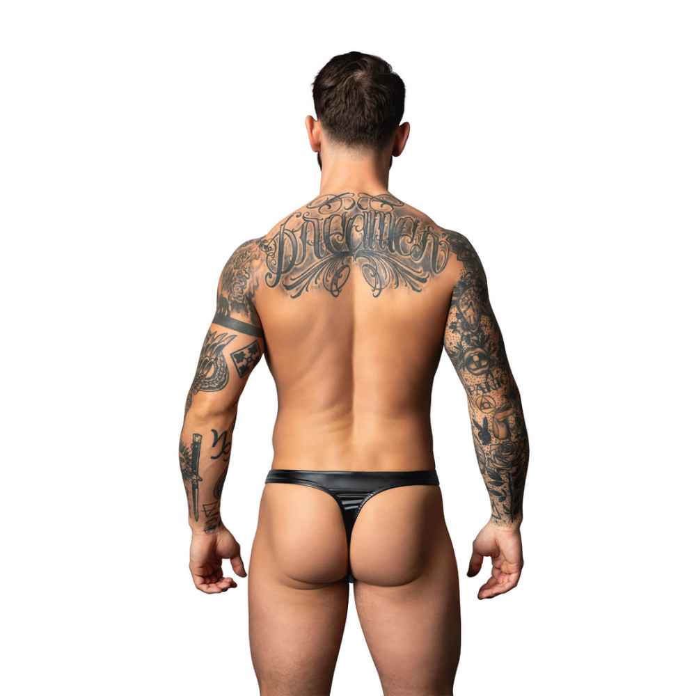 Wetlook Bong Thong - L/XL - Zwart - Afbeelding 2