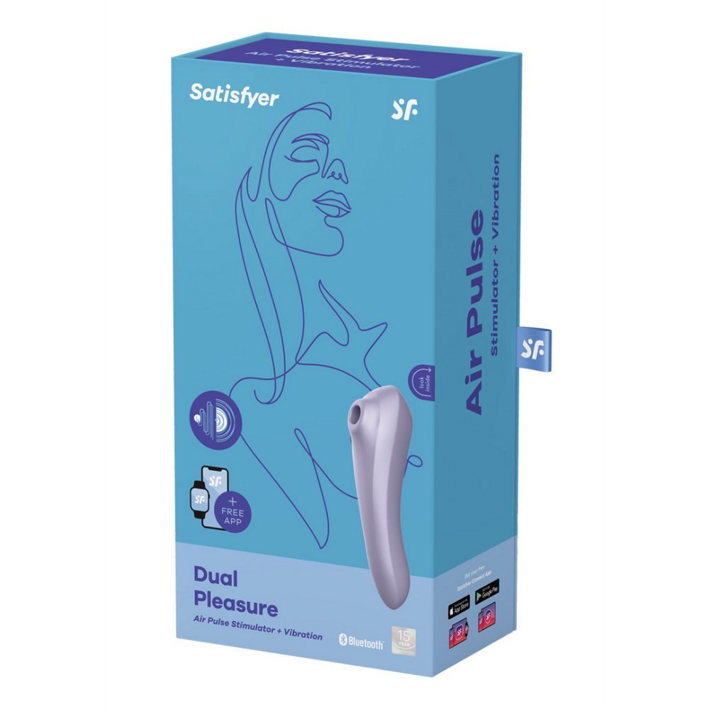 Dual Pleasure - Air Pulse Vibrator - Mauve - Afbeelding 2