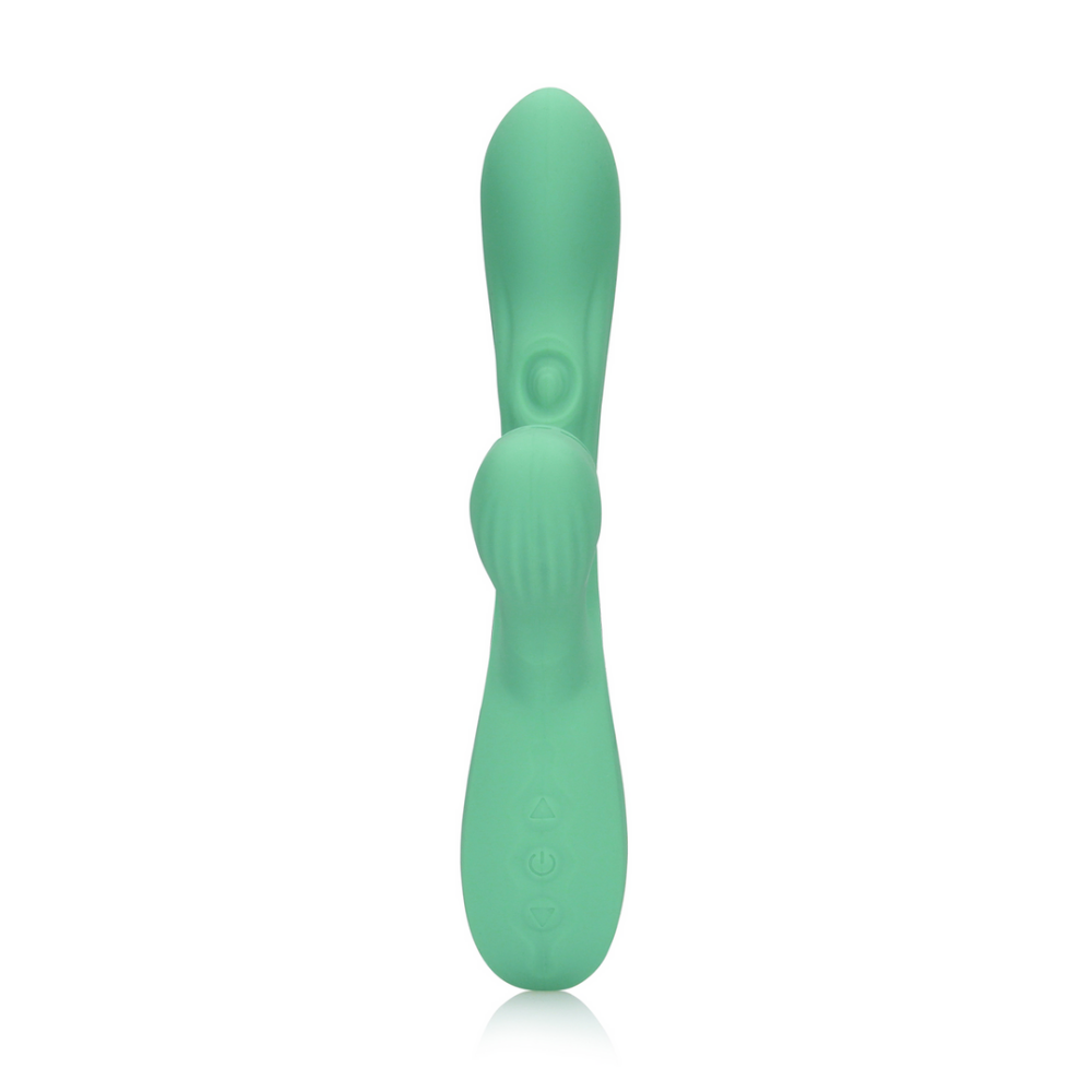 Pulse Wave en Tongue Flickering Rabbit Vibrator - Blue Grass - Afbeelding 5