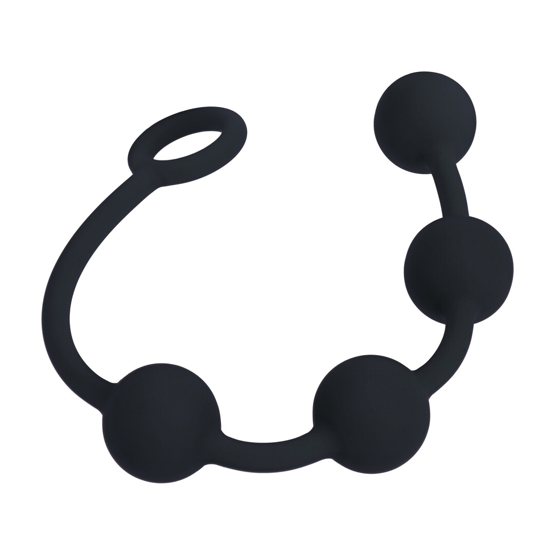 Ronde Siliconen Anale Ballen - M - 30mm - Zwart - Afbeelding 4