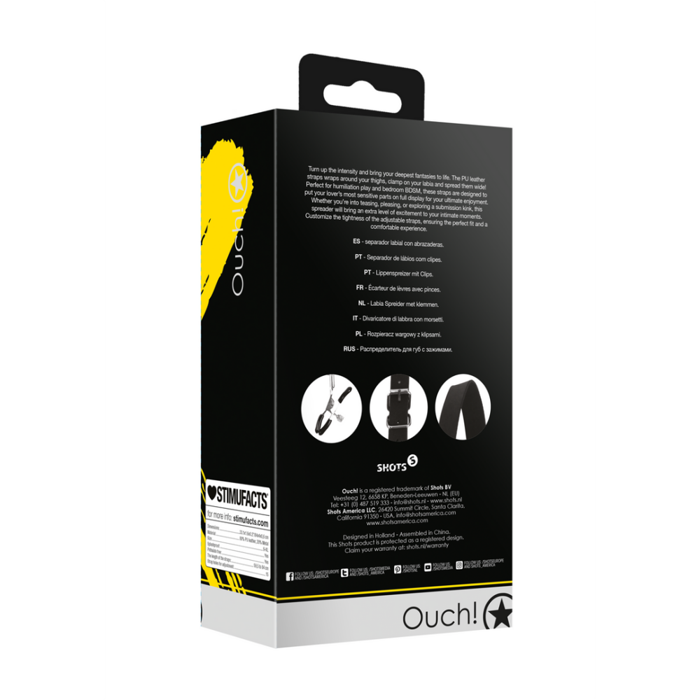 Labia Spreader met Klemmen - Zwart - Afbeelding 3