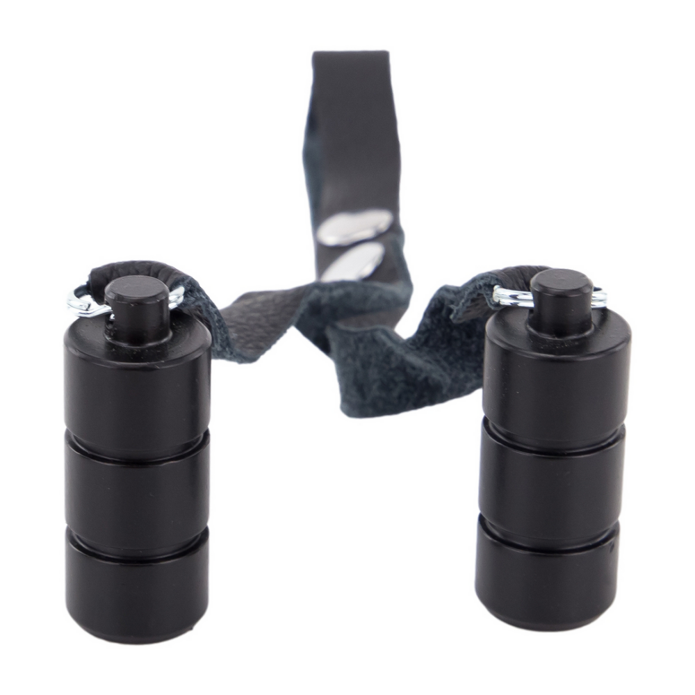 Leren Ballenrek Gewichten 2 x 100 gr - Zwart - Afbeelding 2