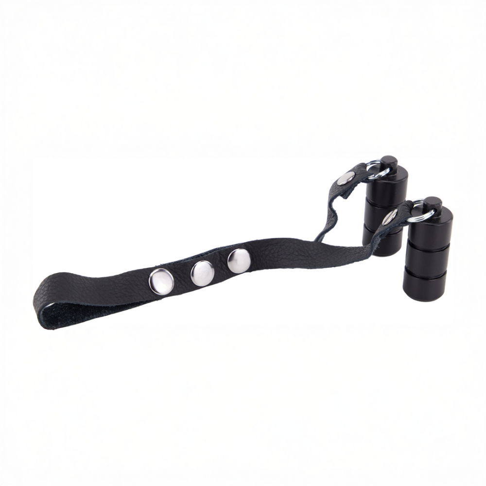 Leren Ballenrek Gewichten 2 x 100 gr - Zwart - Afbeelding 3