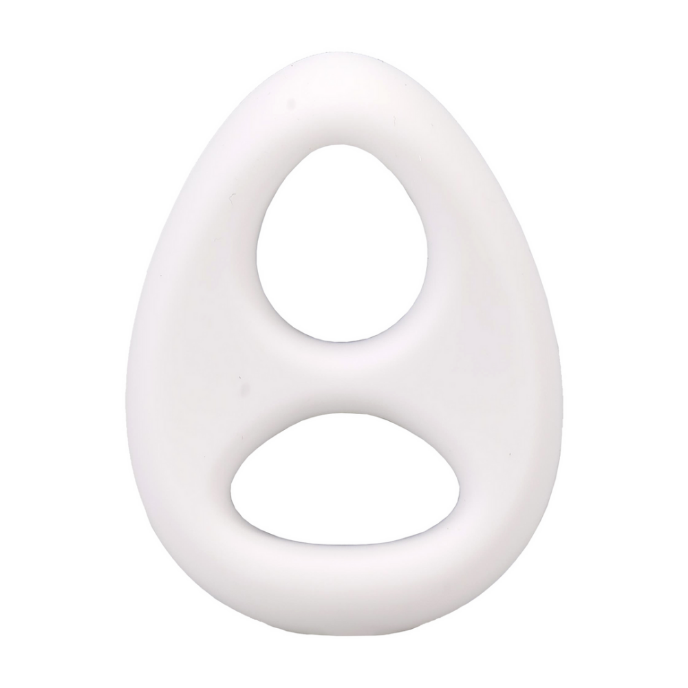 The Code - Siliconen Cockring met Bandana - Wit - Afbeelding 5