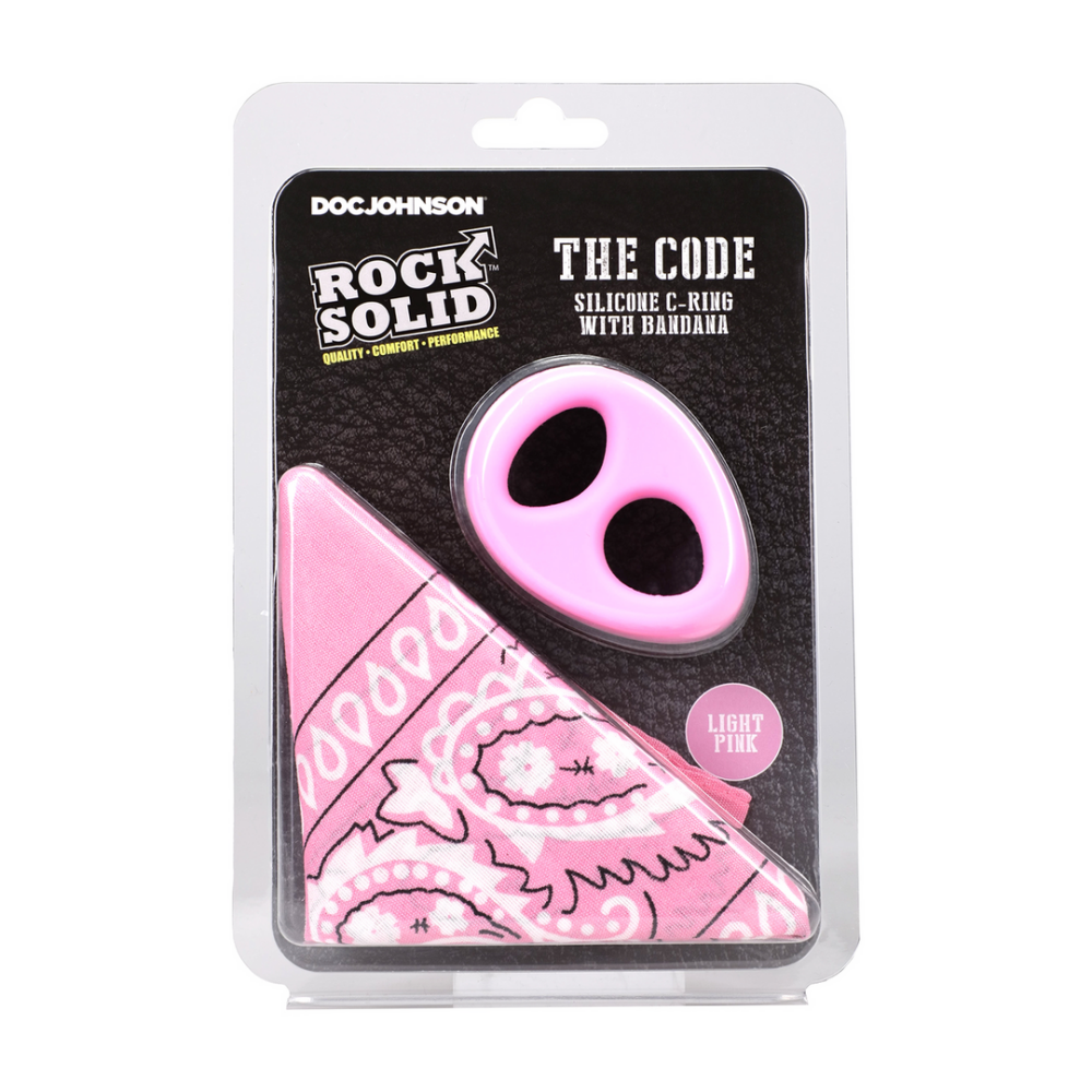 The Code - Siliconen Cockring met Bandana - Roze - Afbeelding 2