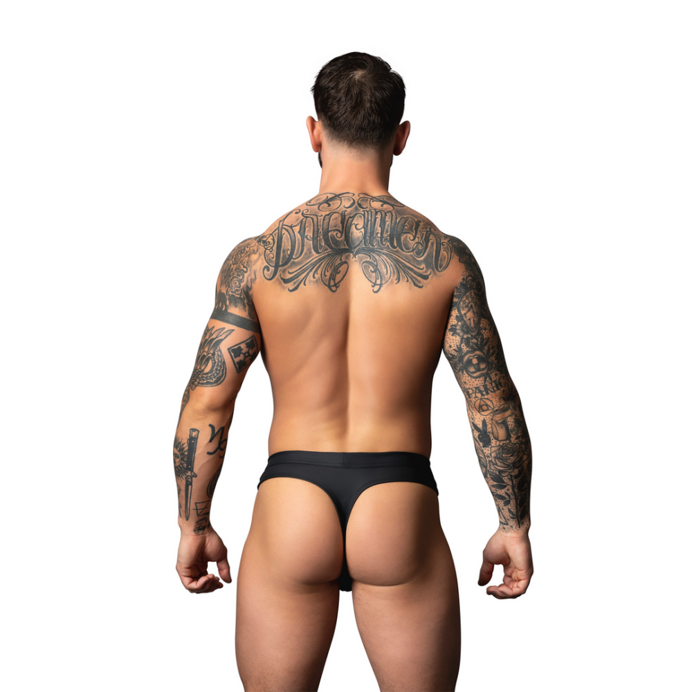Snap Off Tanga - S/M - Zwart - Afbeelding 2