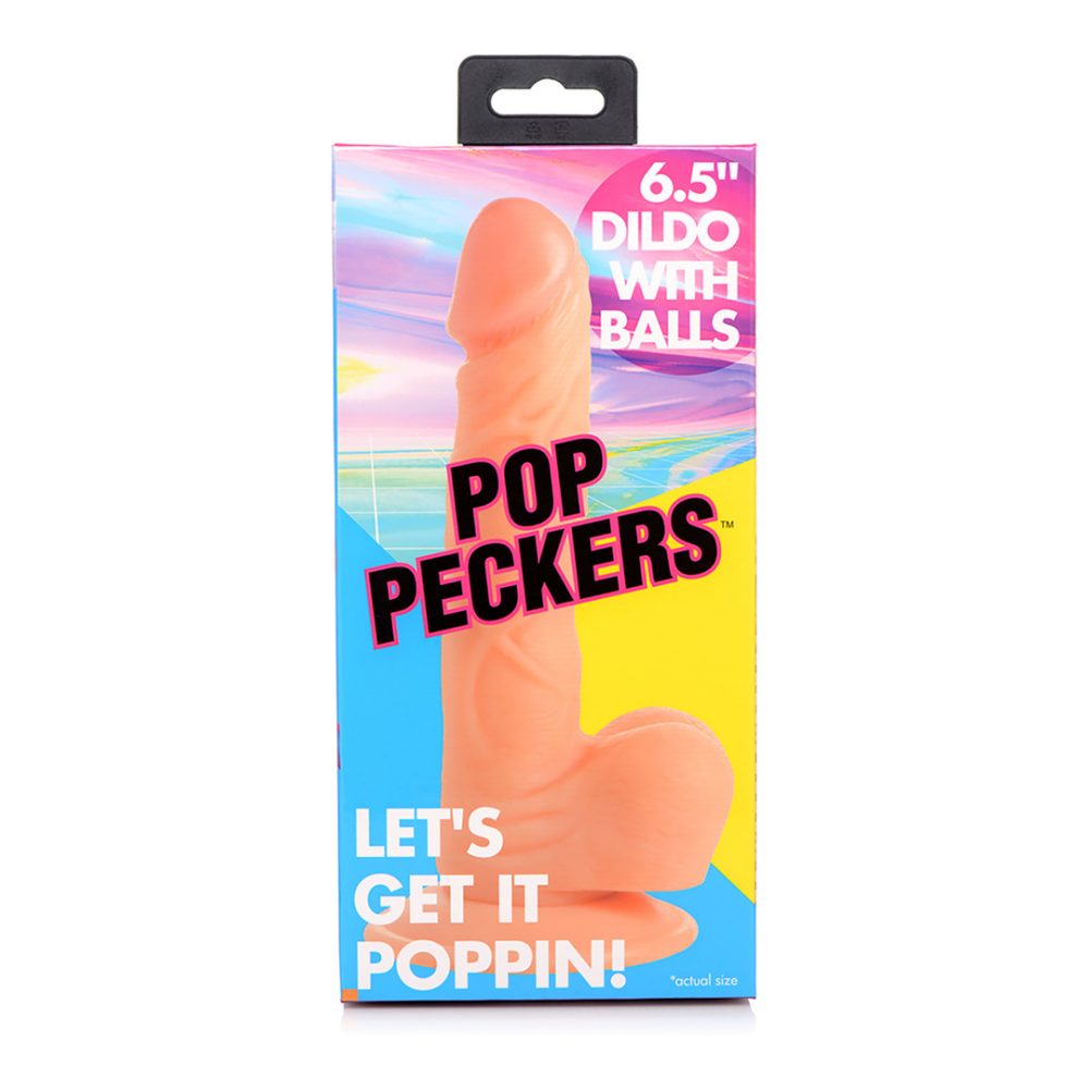 POP - Dildo met Ballen - 6.5 / 16.5 cm - Afbeelding 3