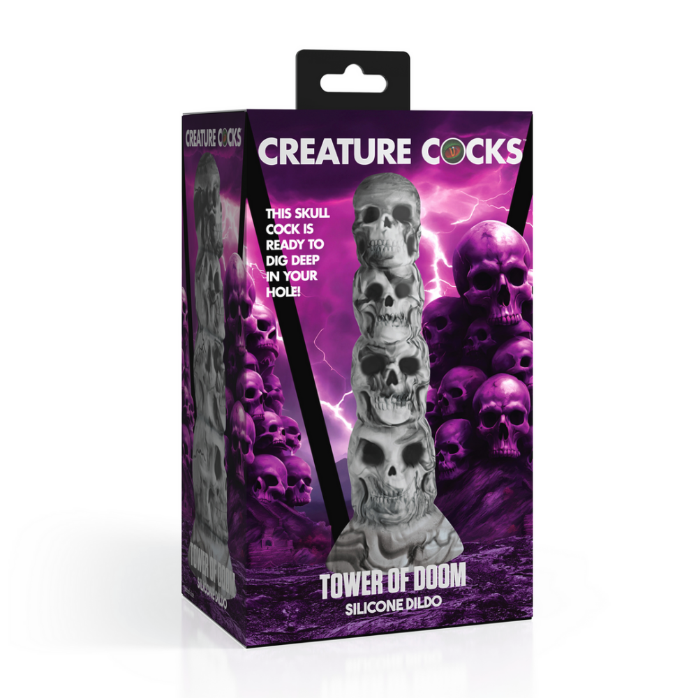 Tower of Doom - Siliconen Dildo - Grijs - Afbeelding 2