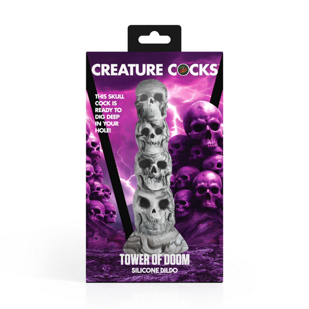 Tower of Doom - Siliconen Dildo - Grijs - Afbeelding 3