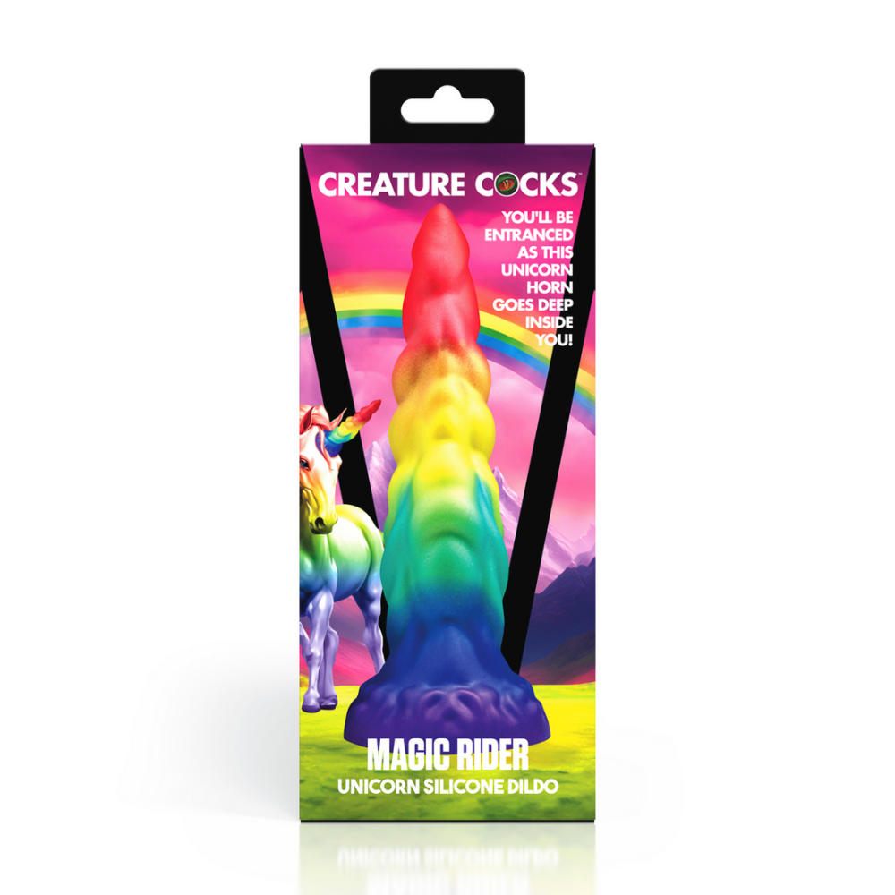Magic Rider - Eenhoorn Silicone Dildo - Regenboog - Afbeelding 3