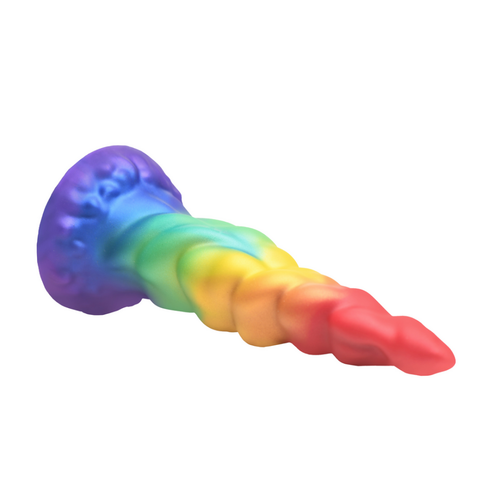 Magic Rider - Eenhoorn Silicone Dildo - Regenboog - Afbeelding 4