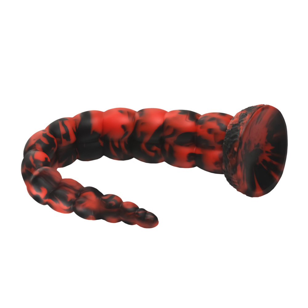 Stinger - Siliconen Dildo - Rood/Zwart - Afbeelding 4
