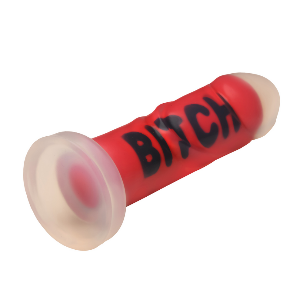 BITCH - Siliconen Dildo - Rood - Afbeelding 4