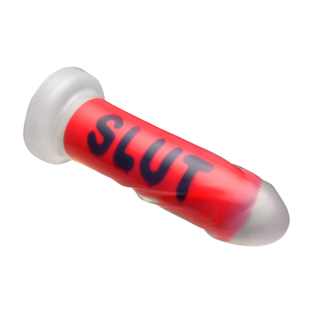 SLUT - Siliconen Dildo - Rood - Afbeelding 4