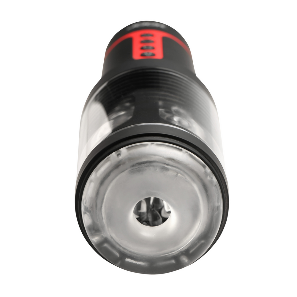 Auto Spin - Draaien en Duwen Masturbator - Transparant/Zwart - Afbeelding 4