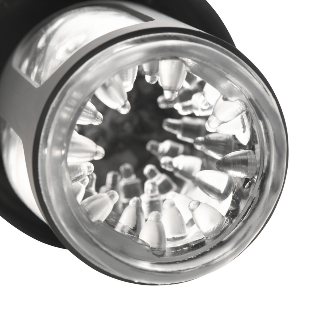 Auto Spin - Draaien en Duwen Masturbator - Transparant/Zwart - Afbeelding 5