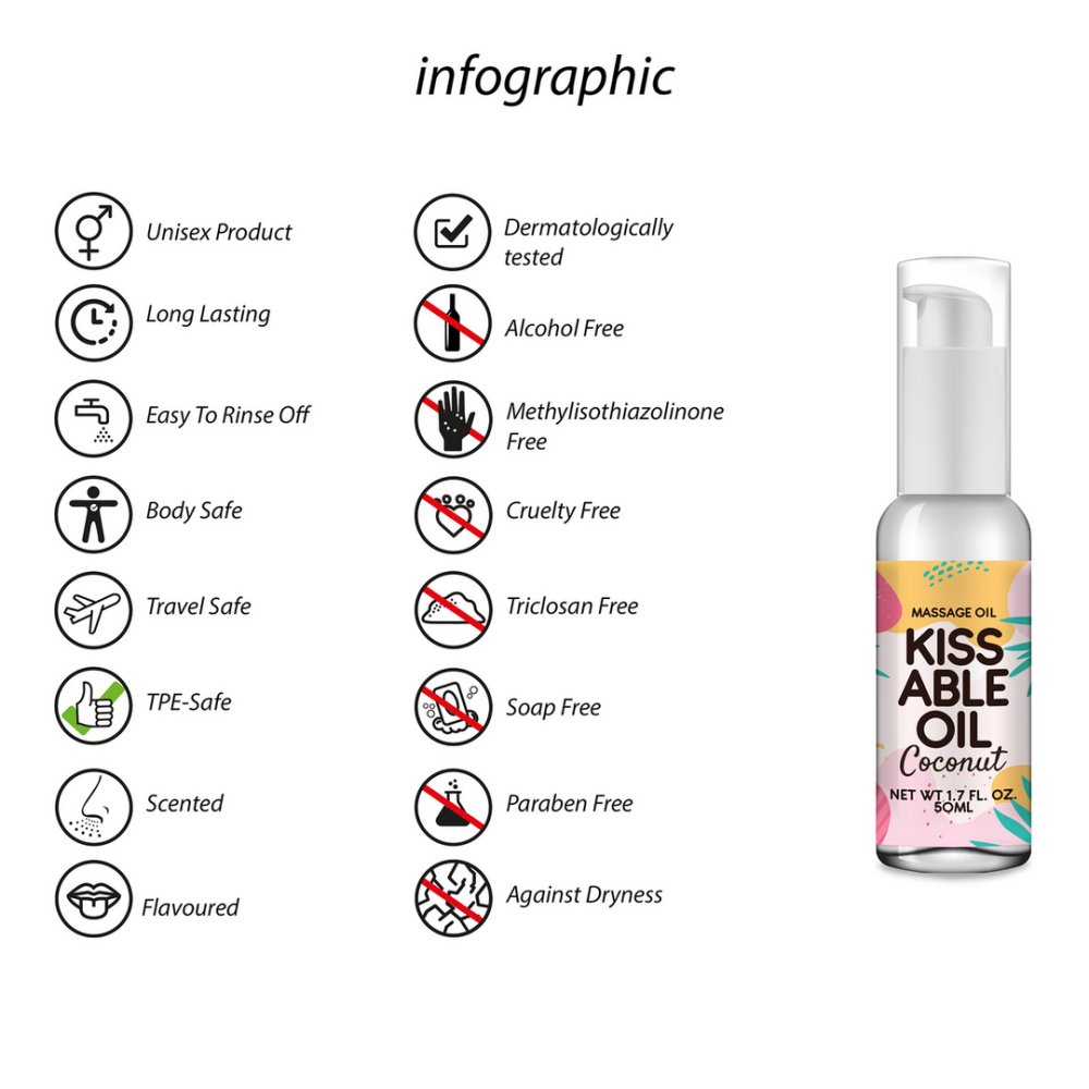 Kissable Oil - Kokosnoot - 1,7 fl oz / 50 ml - Afbeelding 3