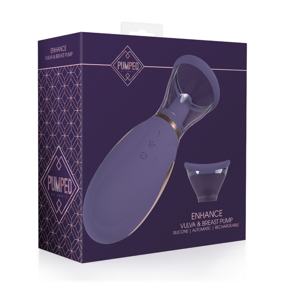 Enhance - Oplaadbare Vulva en Borst Pomp - Paars - Afbeelding 2